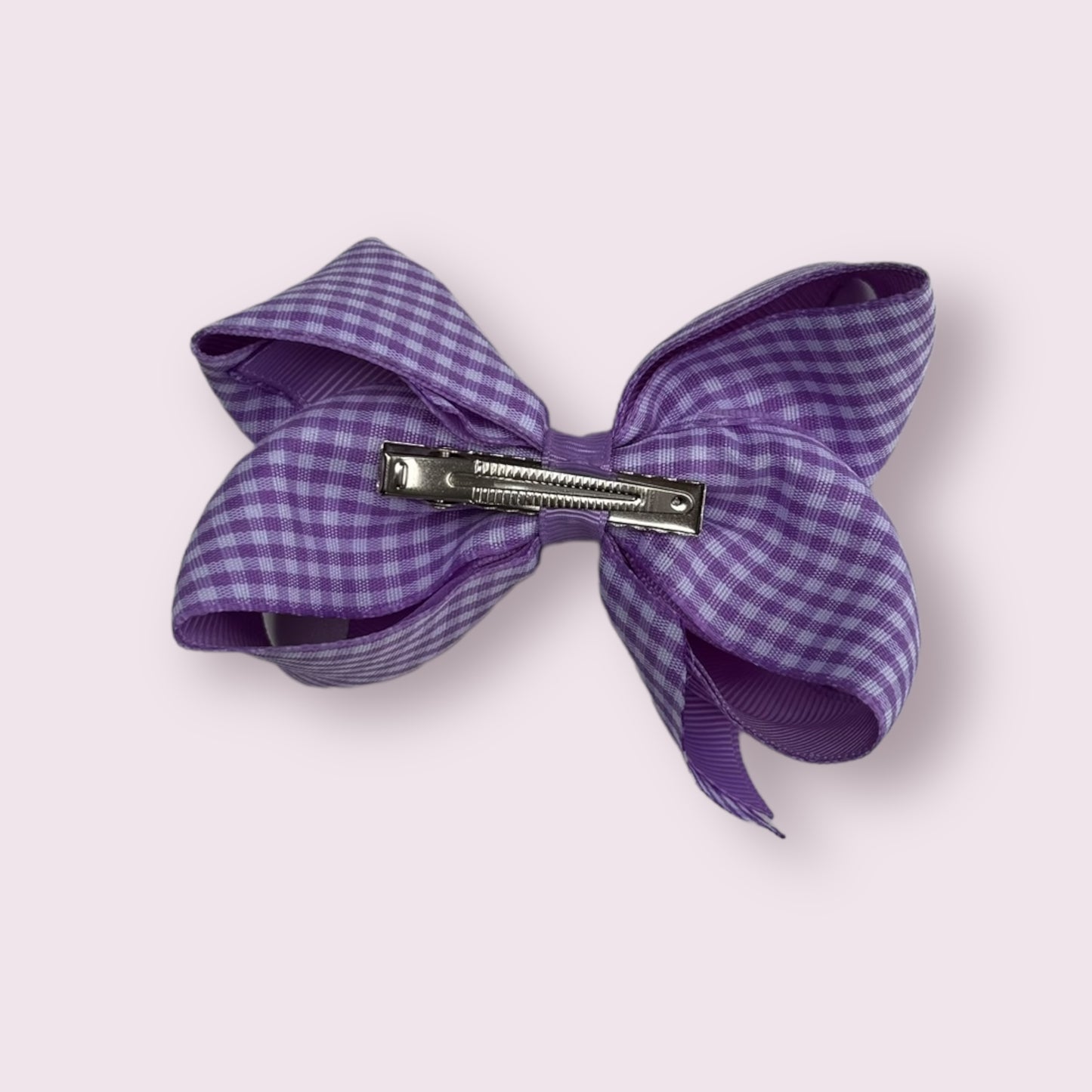 Lilac Gingham 4" Inside Out Clip