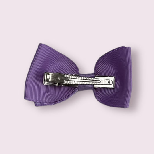 Lilac Gingham 3" Bowtie Clip