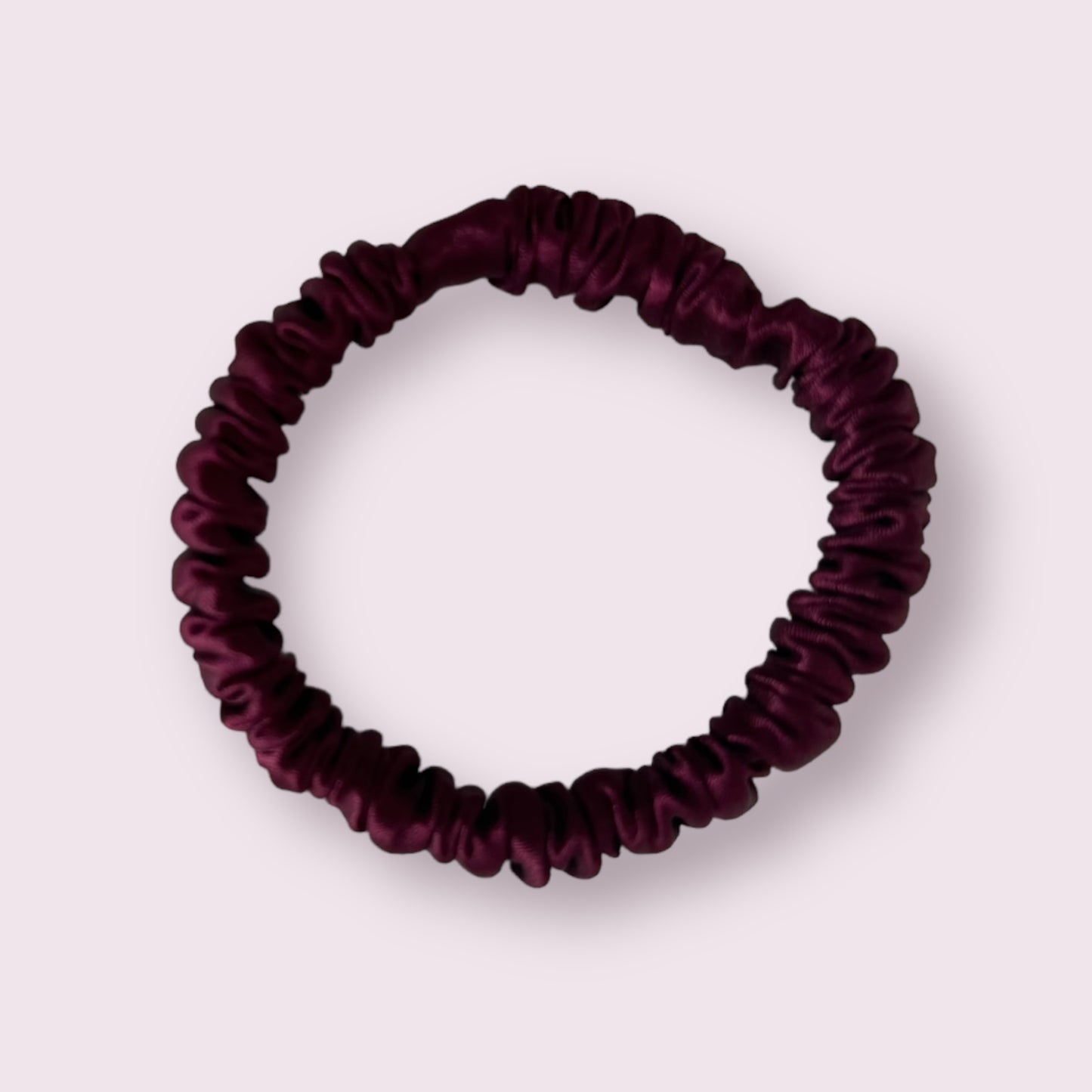 Burgundy Silk Scrunchie