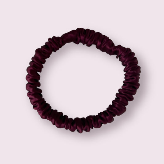 Burgundy Silk Scrunchie
