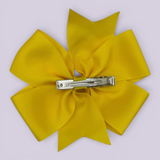 Amelia | Yellow Gingham Clip - School Hair Accessories UK