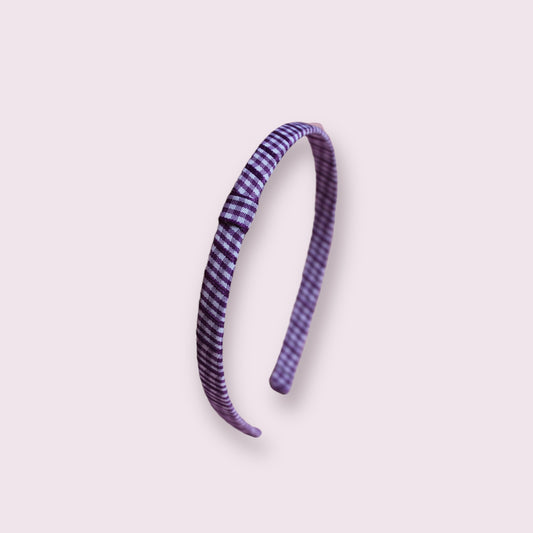 Purple Gingham Infinity Headband