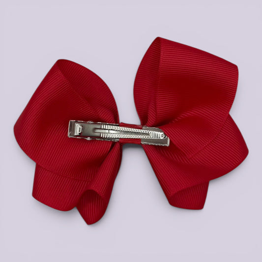 Novah | Red Hair Bow Clip