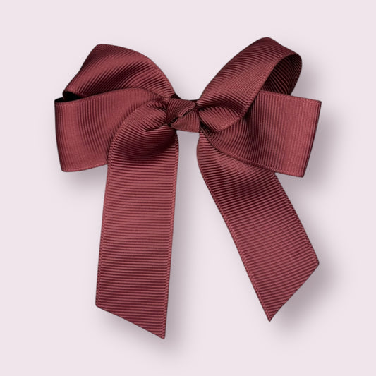 Burgundy 3.5" Tailed Clip Bow