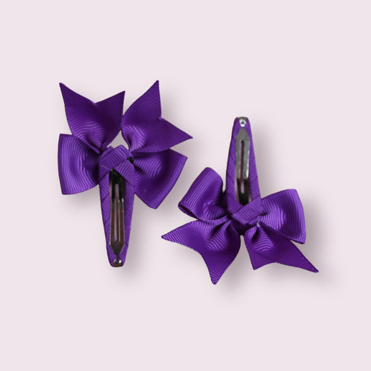 Purple 2.5" Butterfly Snap Clips