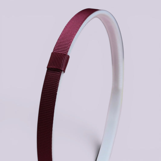 Burgundy maroon headband side view