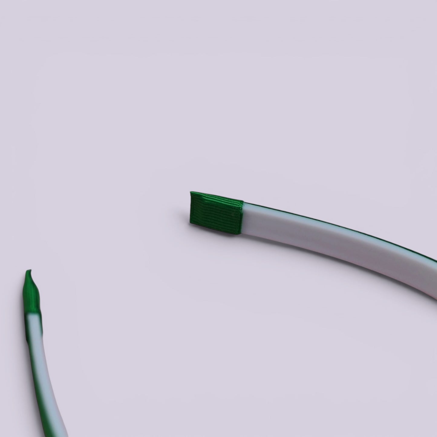 Emerald green hair headband styling view