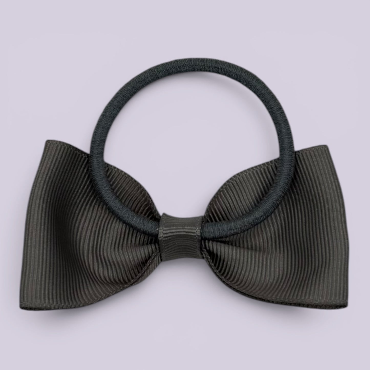 Grey bowtie bow bobble on card