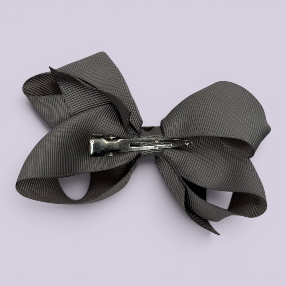 Grey large bow clip on card