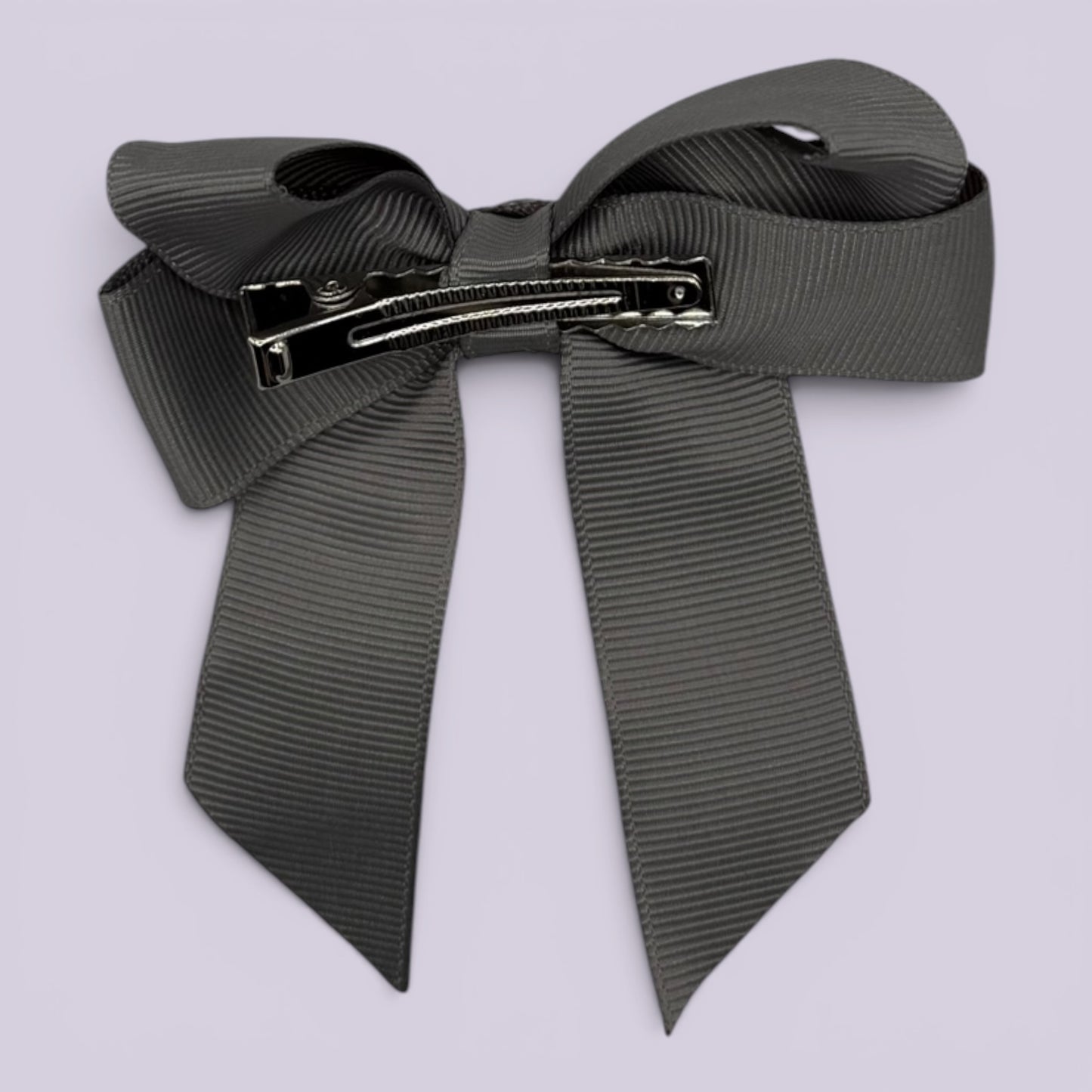 Grey tailed bow clip on card