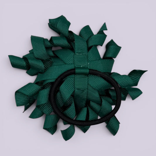 Hunter bottle green korker bow bobble on card