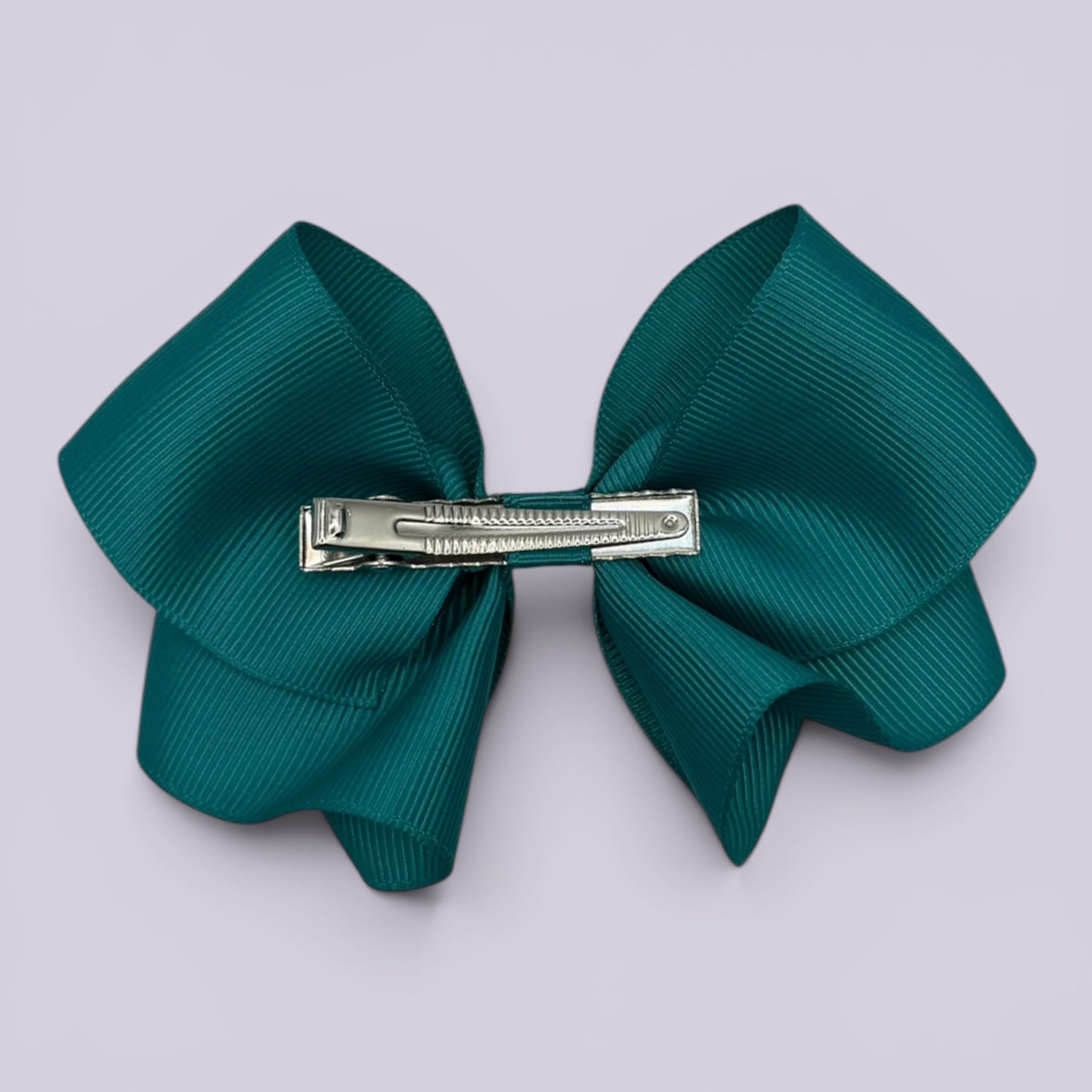 Jade green bow clip