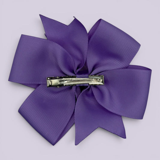 Lilac gingham bow clip on card