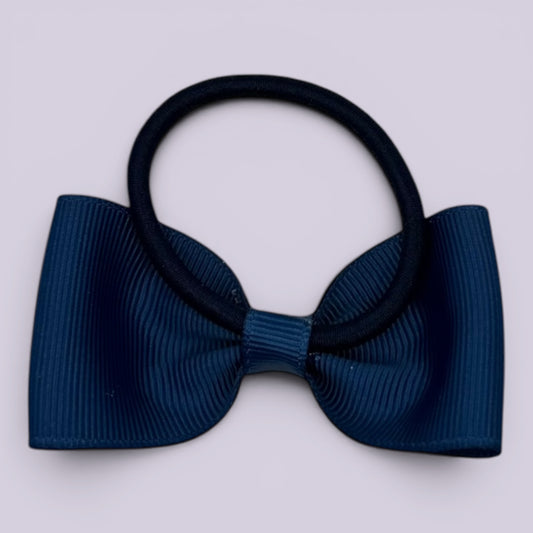 Navy blue bowtie bow bobble on card