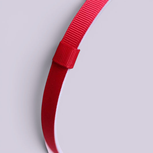 Red headband side view