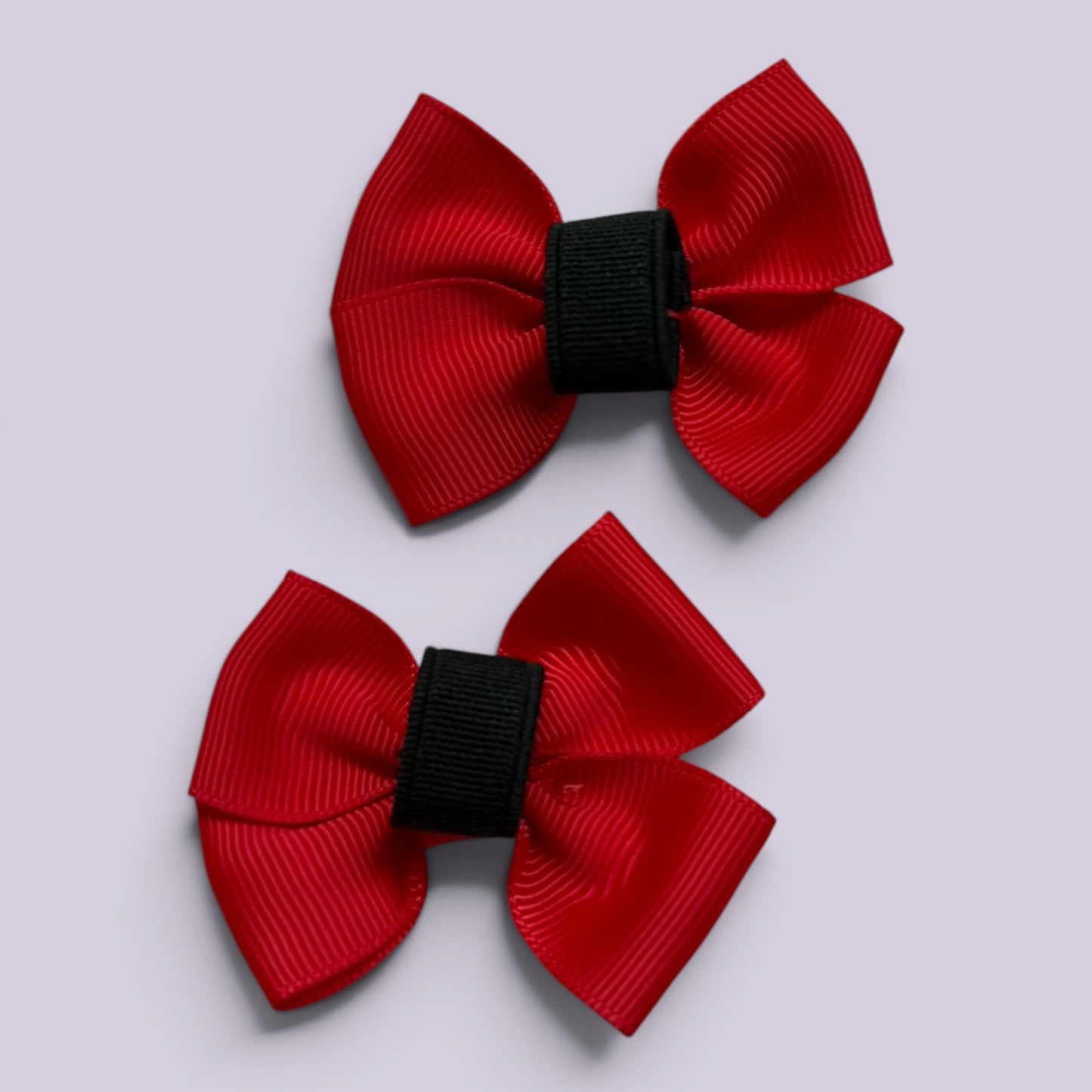 Red matching school shoe bows