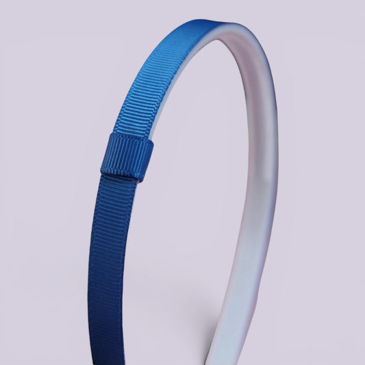 Royal blue headband side view