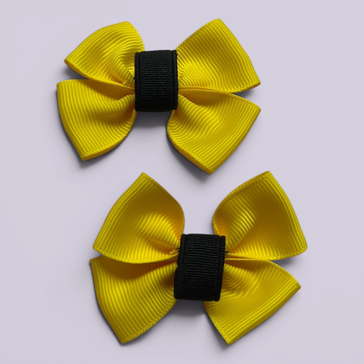 Yellow matching school shoe bows