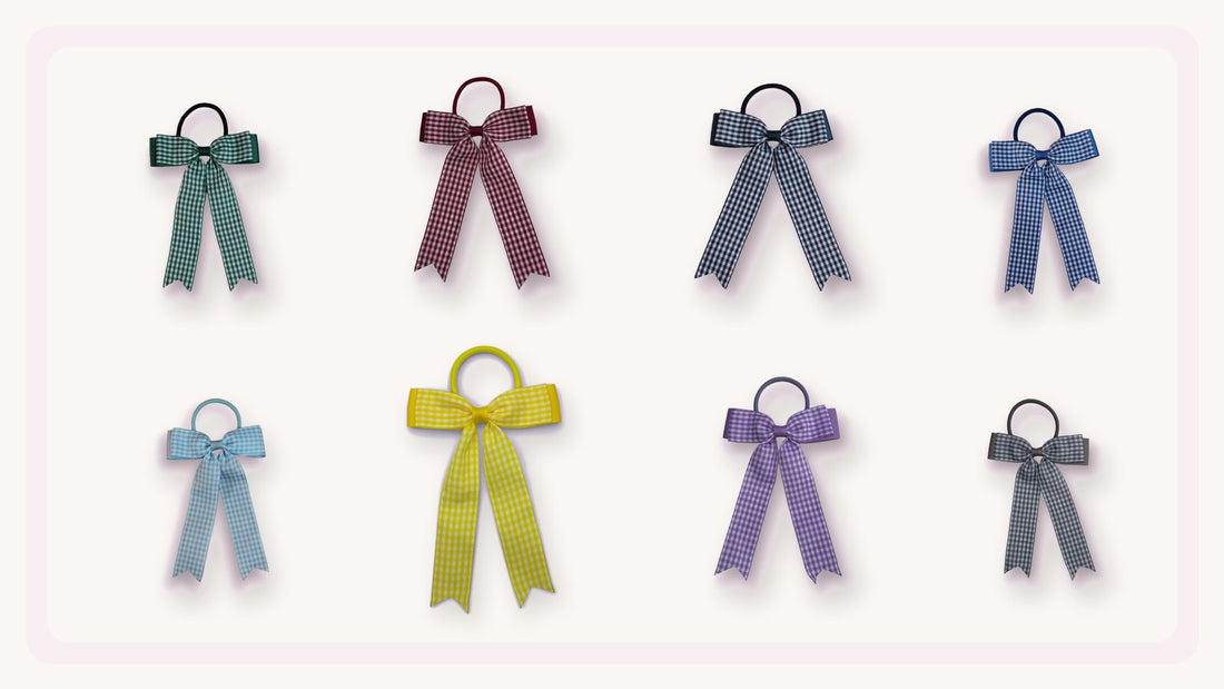 school hair bow bobbles in popular school uniform colours