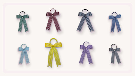 school hair bow bobbles in popular school uniform colours