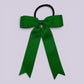 Emerald green tailed school hair bow bobble