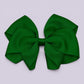Emerald green school hair bow clip