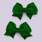 Iris | Emerald Green Small Bows Mini Clips