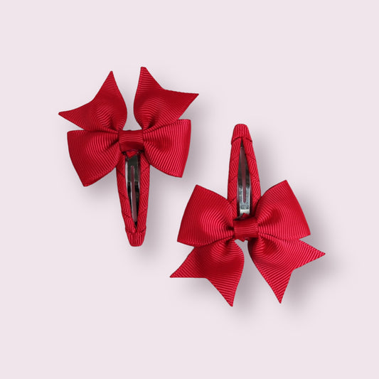 Red 2.5" Butterfly Snap Clips