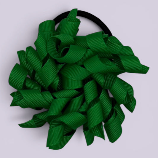 Emerald green korker school hair bow bobble