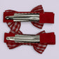 Zara | Red Gingham Mini Clips - School Hair Accessories UK