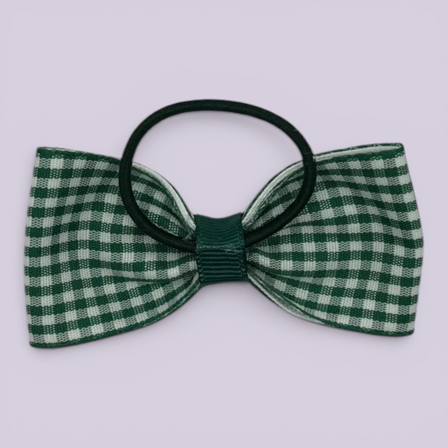 Hattie | Hunter Bottle Green Gingham Bow Bobble