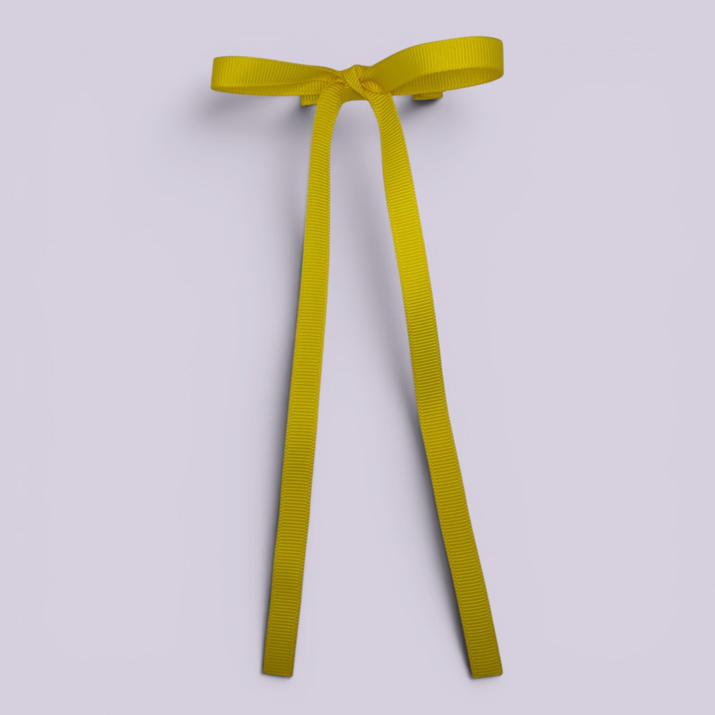 Yellow large tailed bow clip