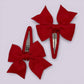 Orla | Red Snap Clips - School Hair Accessories UK