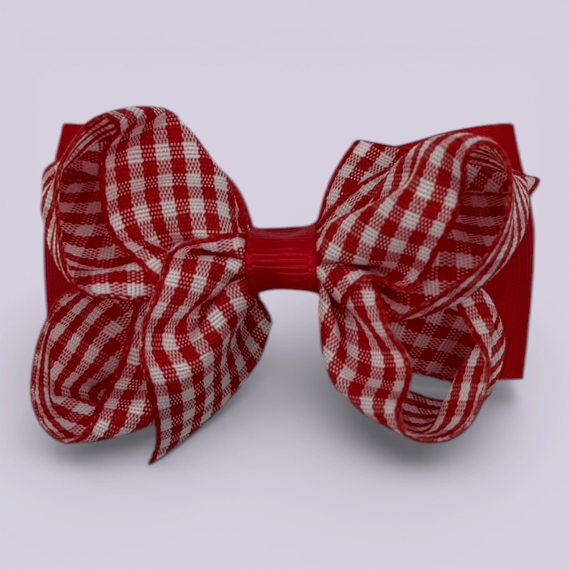 Clara | Red Gingham Clip - School Hair Accessories UK