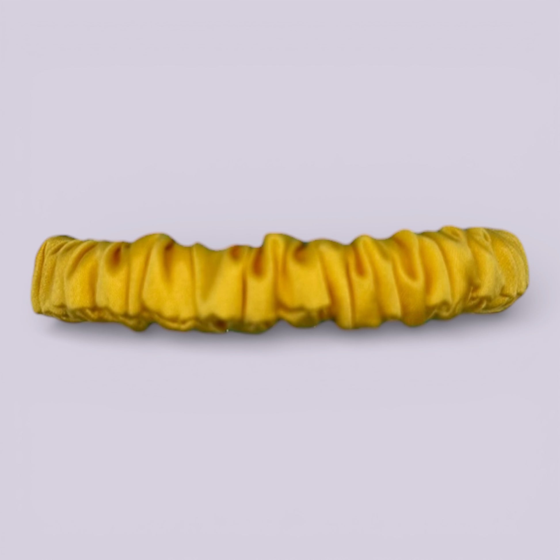 Yellow Silk Scrunchies - School Hair Accessories UK