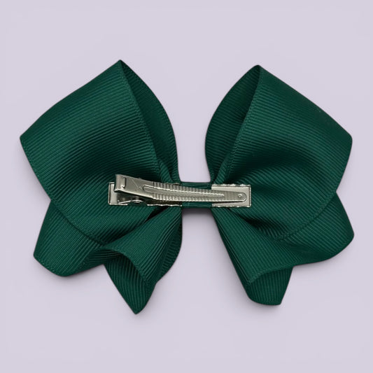 Novah | Hunter Bottle Green Hair Bow Clip