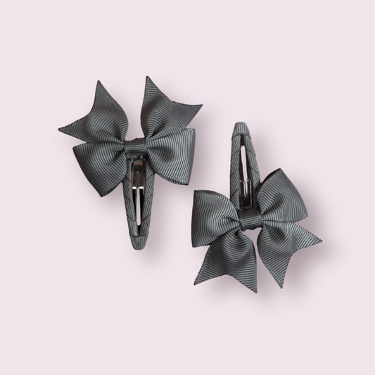 Grey 2.5" Butterfly Snap Clips