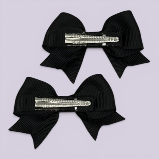 Iris | Black Small Bows Mini Clips