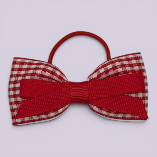 Hattie | Red Gingham Bow Bobble
