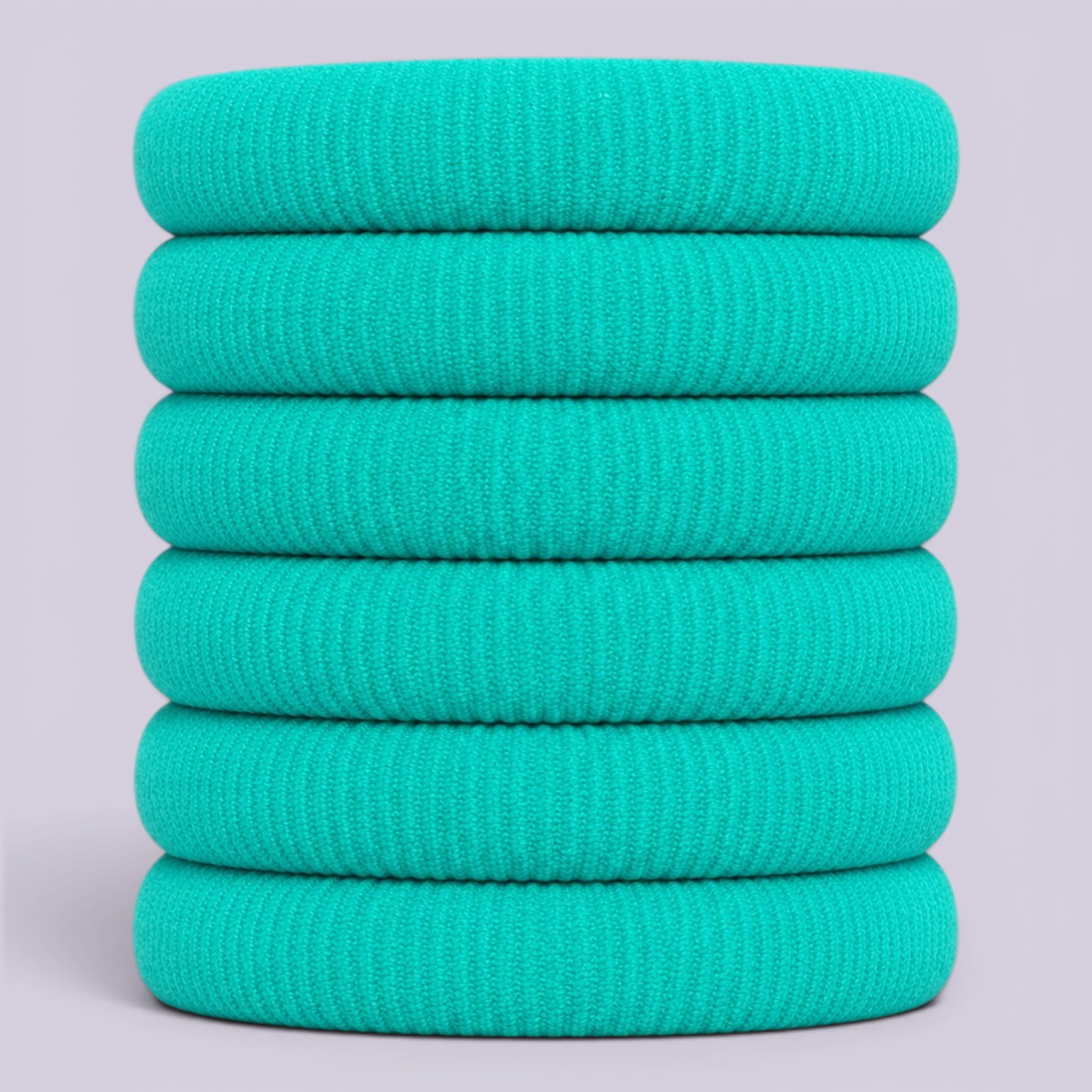 Jade green soft non damage school hair bobbles