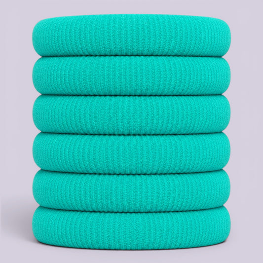 Jade green soft non damage school hair bobbles