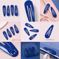 Royal blue school snap hair clips