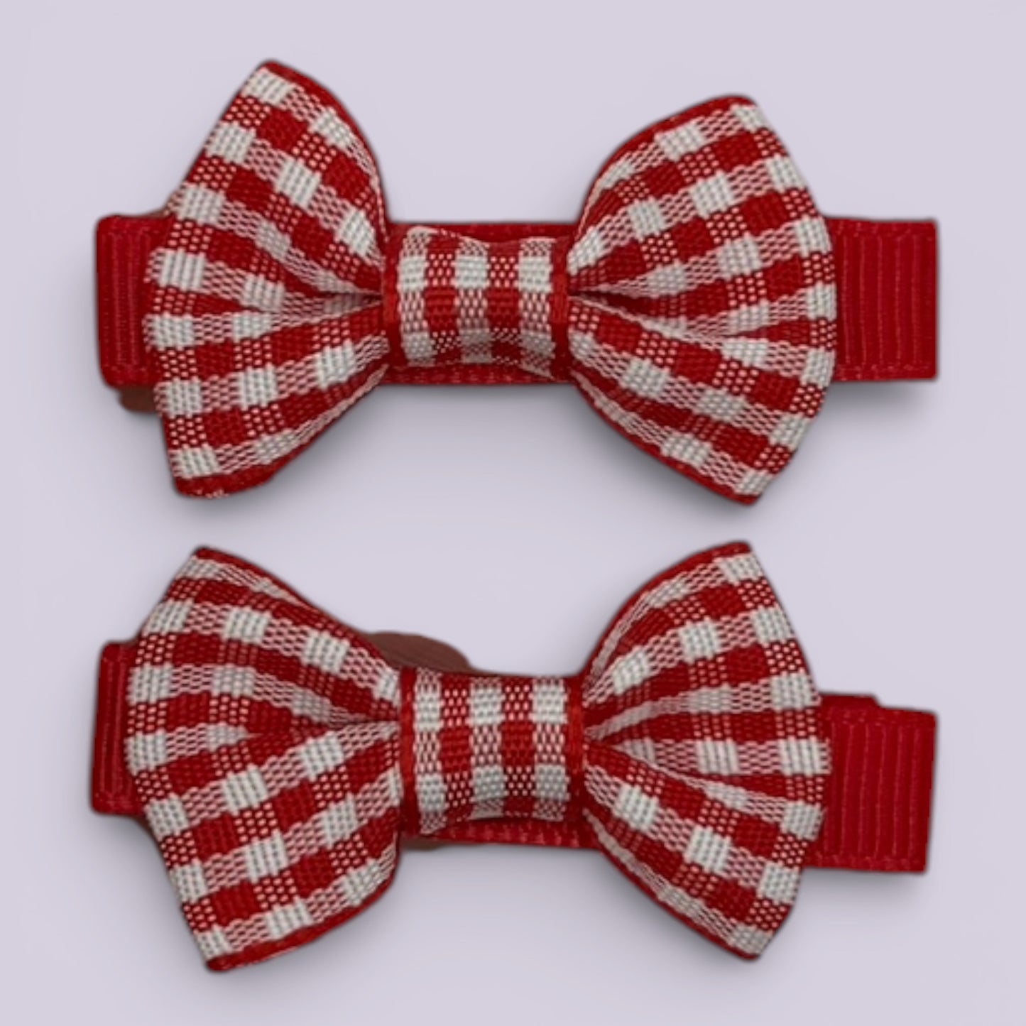 Zara | Red Gingham Mini Clips - School Hair Accessories UK