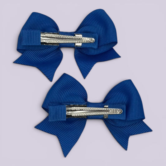 Iris | Royal Blue Small Bows Mini Clips