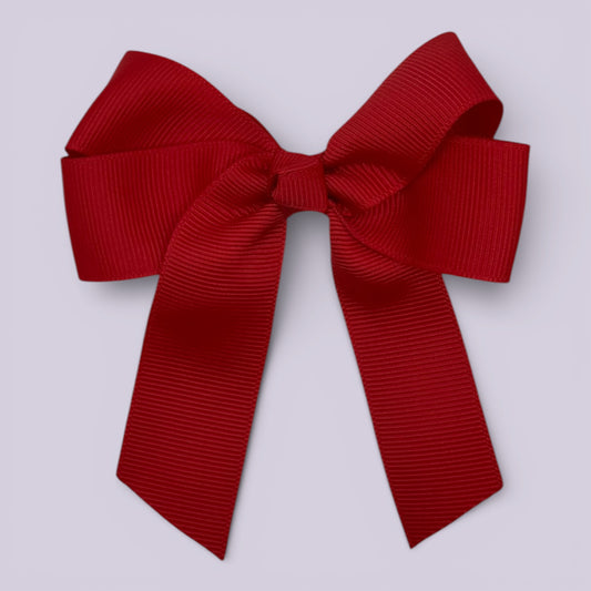 Rosie | Red Clip Bow - School Hair Accessories UK