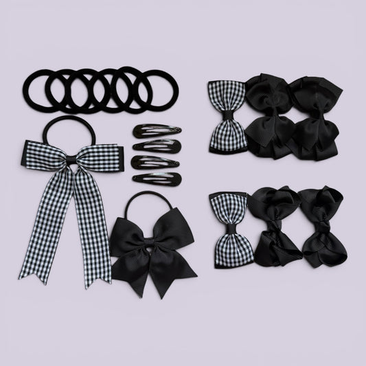 Black | Ready for School Hair Accessories Bundle