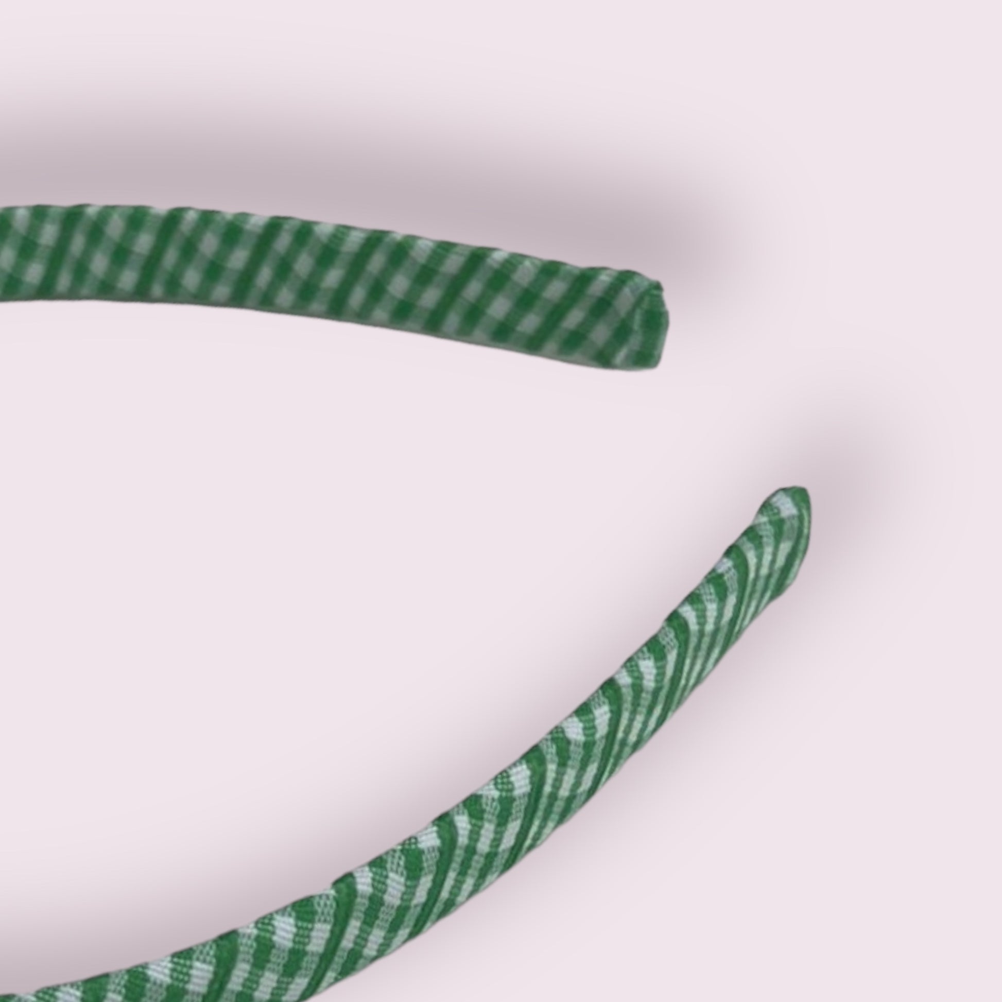 Infinity Headband Gingham | Emerald Green - School Hair Accessories UK