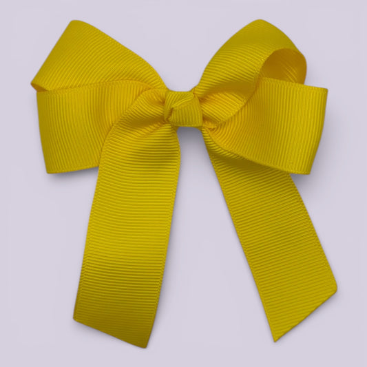 Rosie | Yellow Clip Bow - School Hair Accessories UK