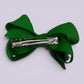 Emerald green small bow clip on card