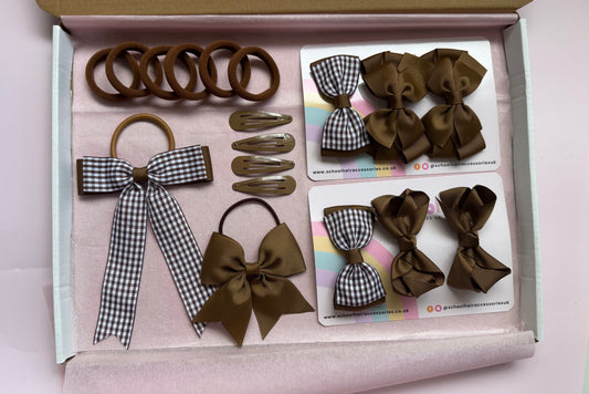 Brown | Ready for School Hair Accessories Bundle